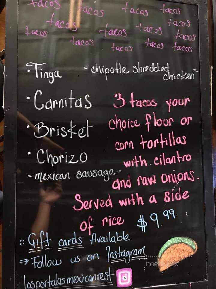 Los Portales - Greer, SC menu_pic