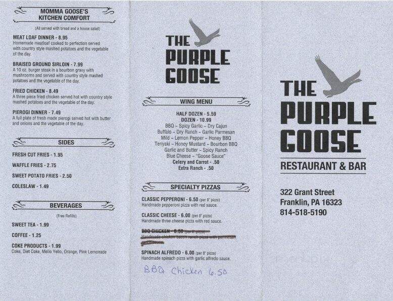 Purple Goose - Franklin, PA