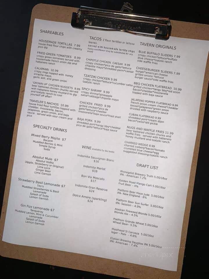 Two Traveler's Tavern - Garrettsville, OH menu_pic