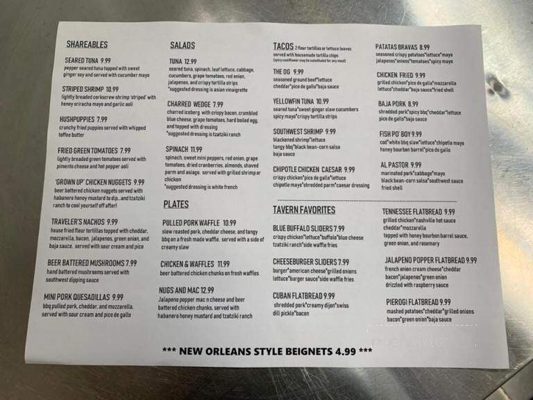 Two Traveler's Tavern - Garrettsville, OH menu_pic