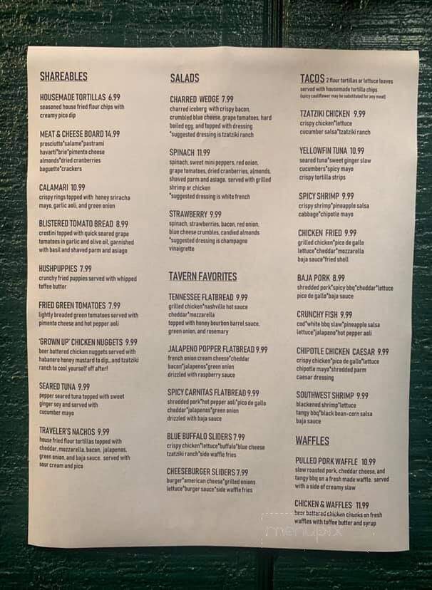 Two Traveler's Tavern - Garrettsville, OH menu_pic