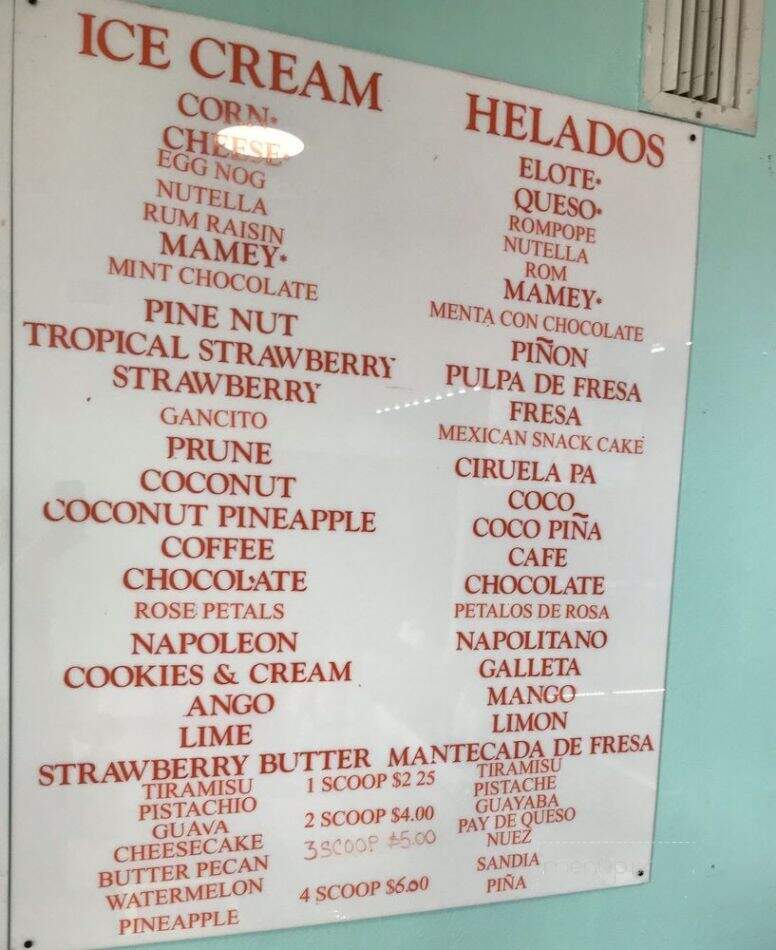 La Dulce Michocana - Tampa, FL menu_pic