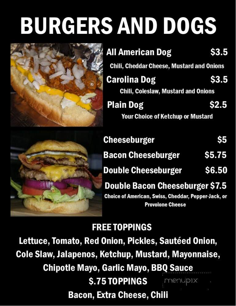 Scotty's All American Food Truck - Fayetteville, NC menu_pic