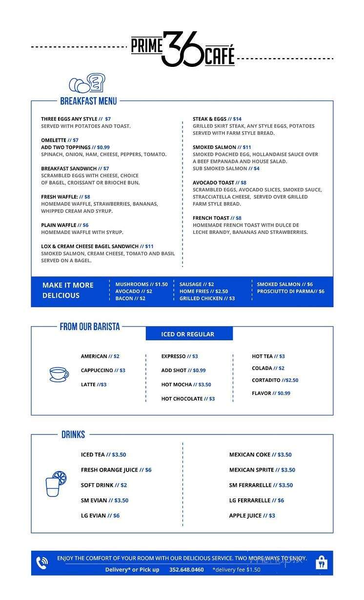 Prime 36 Restaurant - Miami, FL menu_pic