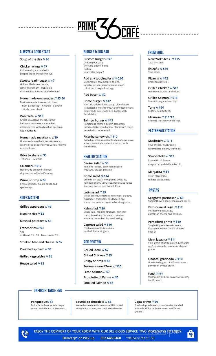 Prime 36 Restaurant - Miami, FL menu_pic