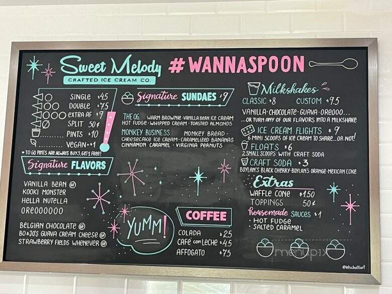 Sweet Melody Ice Cream - Palmetto Bay, FL menu_pic