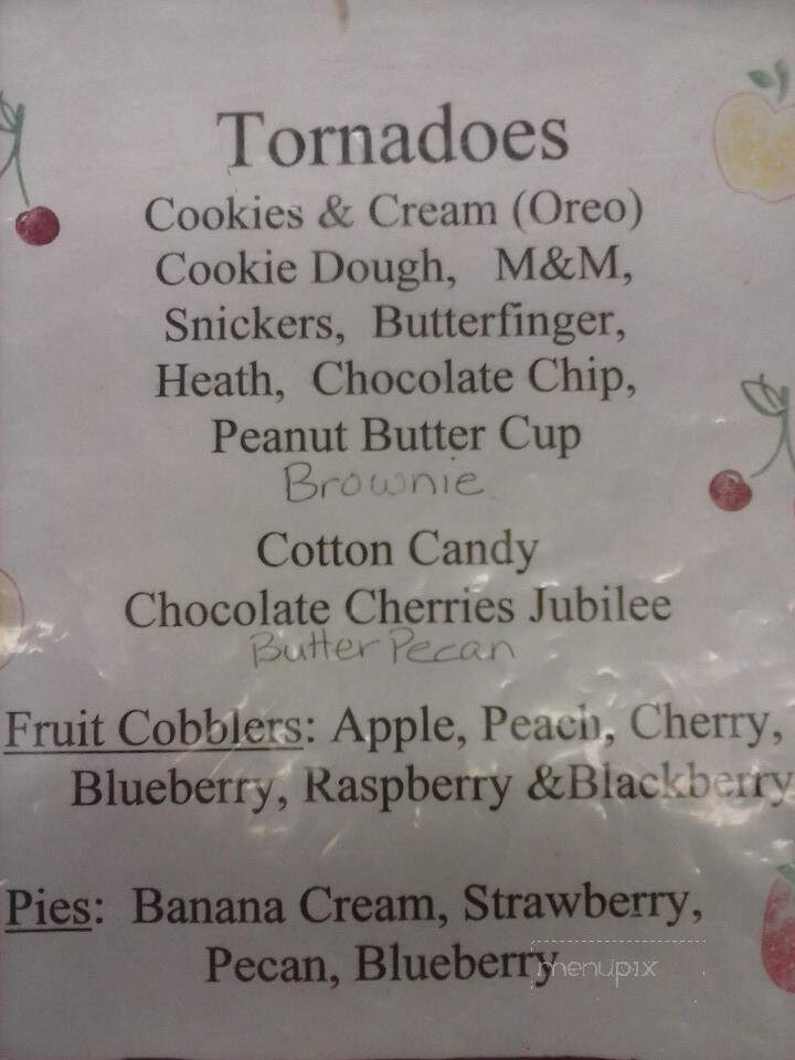 Sloane's Tastee Cream - La Porte, IN menu_pic