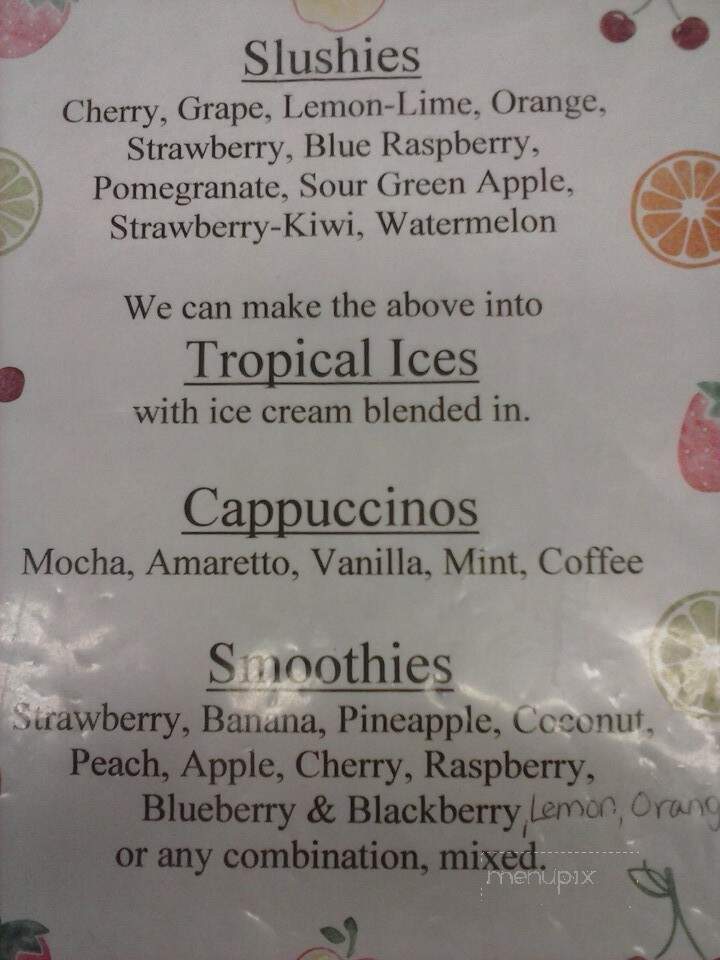 Sloane's Tastee Cream - La Porte, IN menu_pic