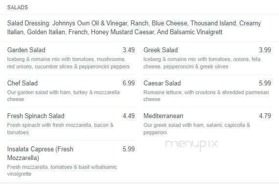 Johnny's Pizza - Columbus, OH menu_pic