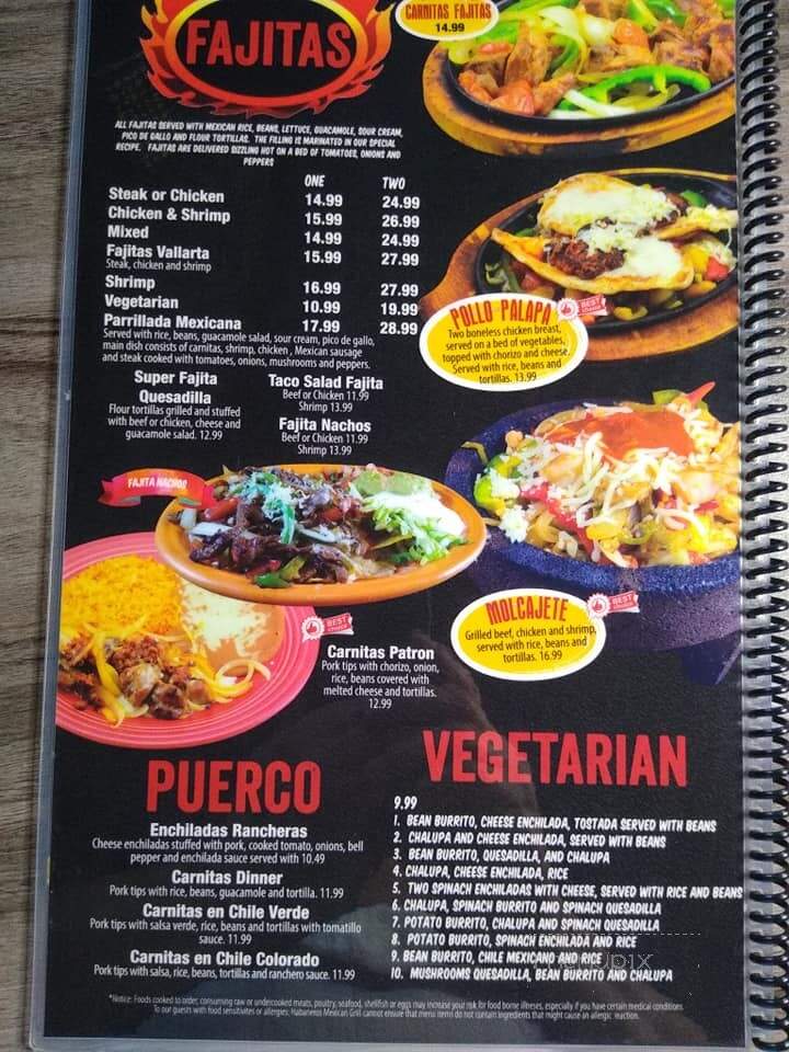 El Paso - East Liverpool, OH menu_pic
