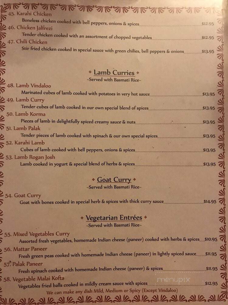 Taj Mahal - Springfield, MO menu_pic