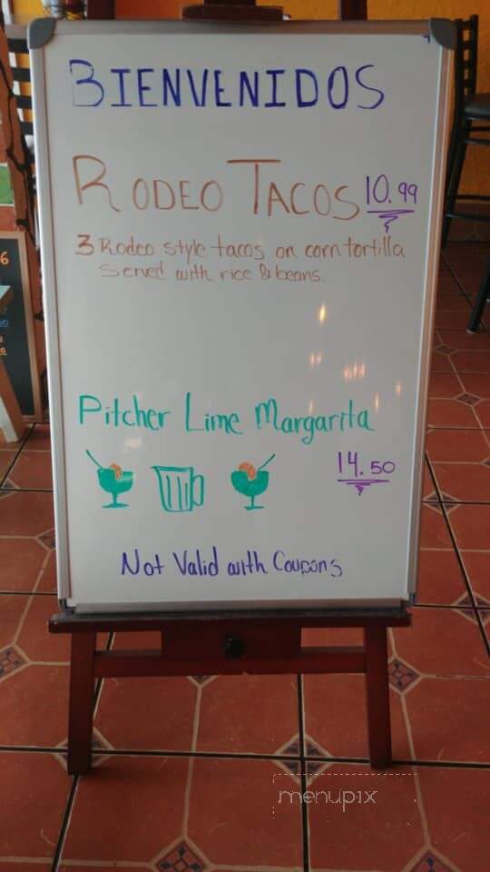 El Tapatios - Union, MO menu_pic