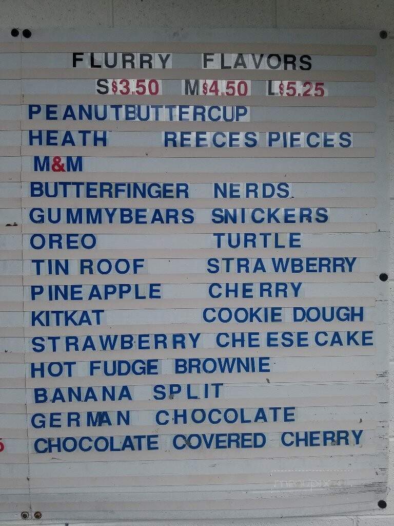 Armstrong's Funland - Belleville, MI menu_pic