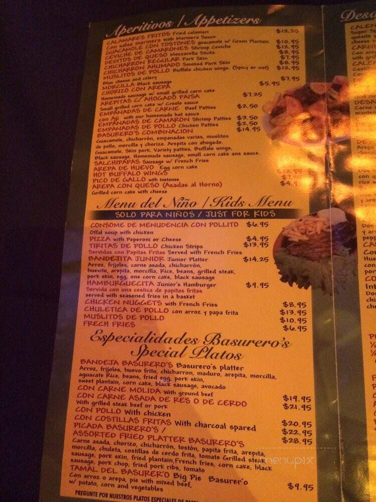 El Basurero - Astoria, NY menu_pic