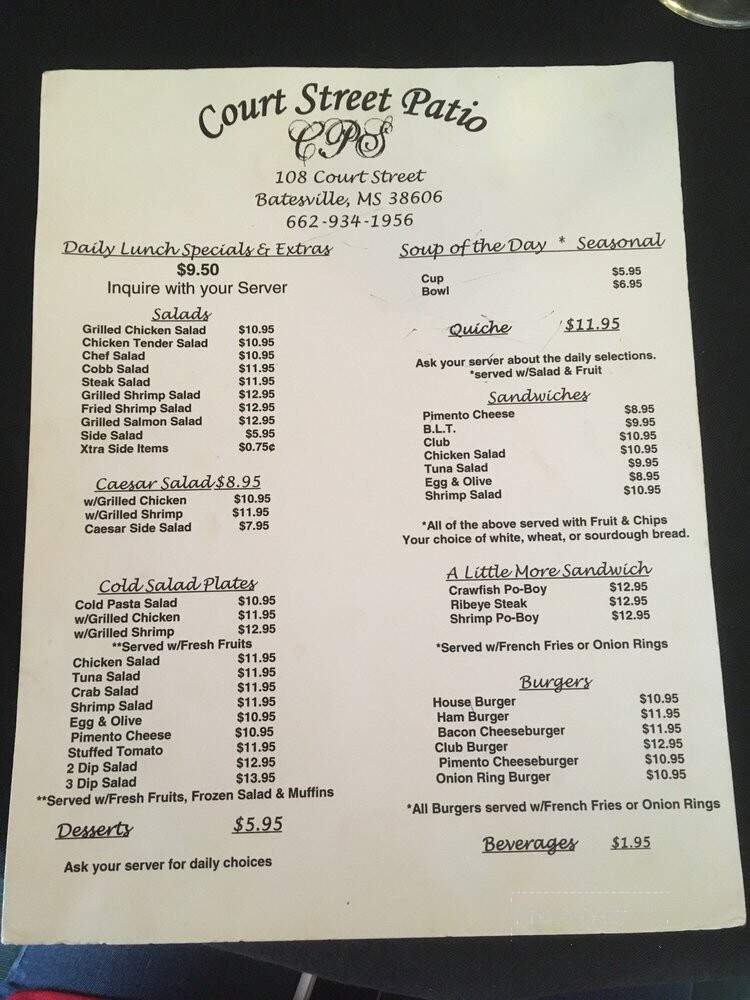 Court Street Catering - Batesville, MS menu_pic