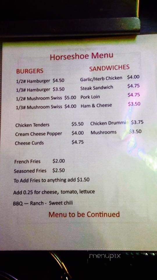 Horseshoe Tavern - Prairie Du Chien, WI menu_pic
