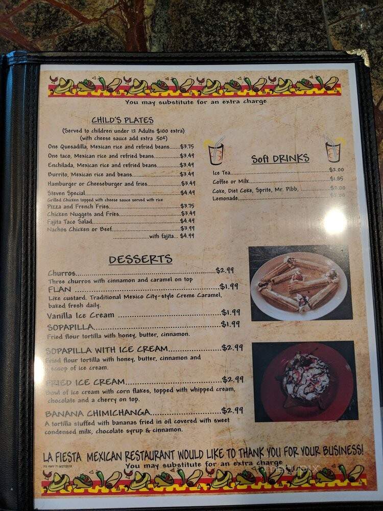 La Fiesta - Fort Smith, AR menu_pic