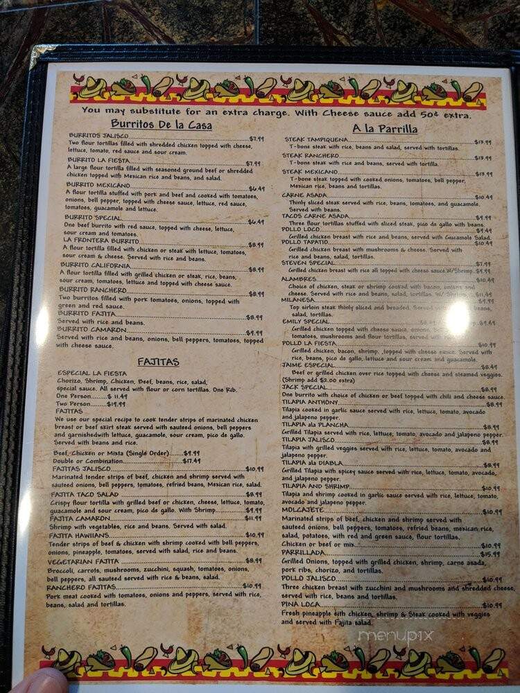 La Fiesta - Fort Smith, AR menu_pic