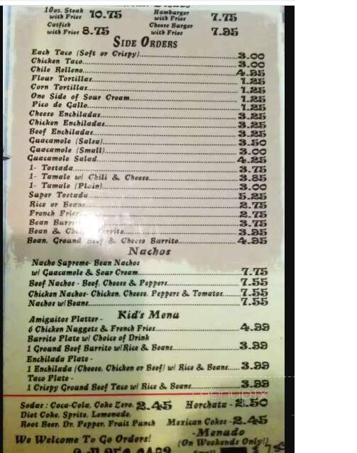 Julio's Mexican Restaurant - Lawton, OK menu_pic