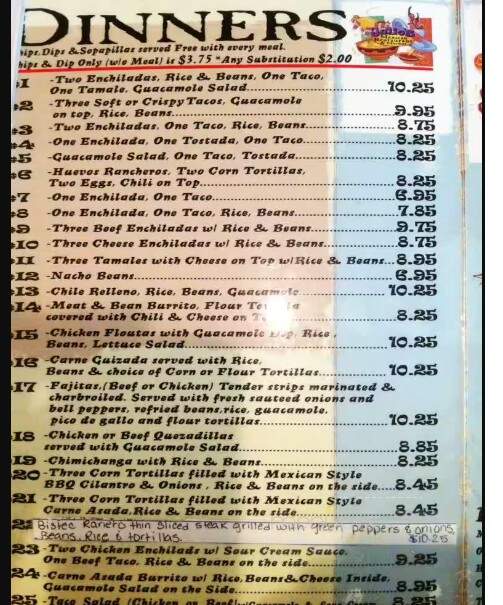 Julio's Mexican Restaurant - Lawton, OK menu_pic