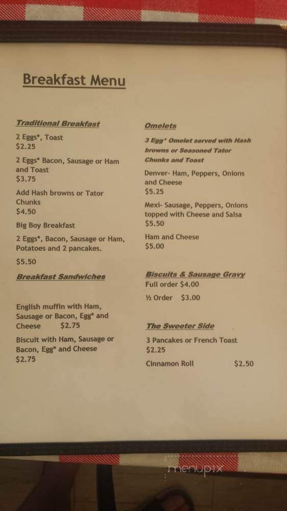 Agency Cafe - Agency, IA menu_pic