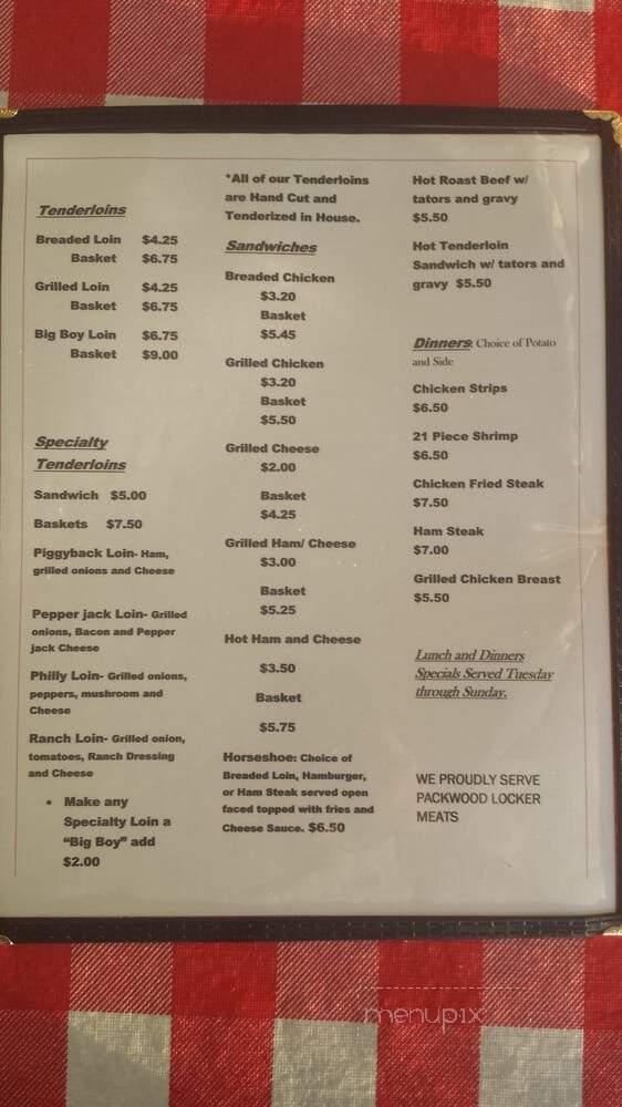 Agency Cafe - Agency, IA menu_pic