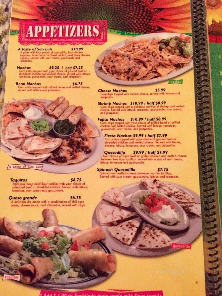 San Luis - Natchitoches, LA menu_pic
