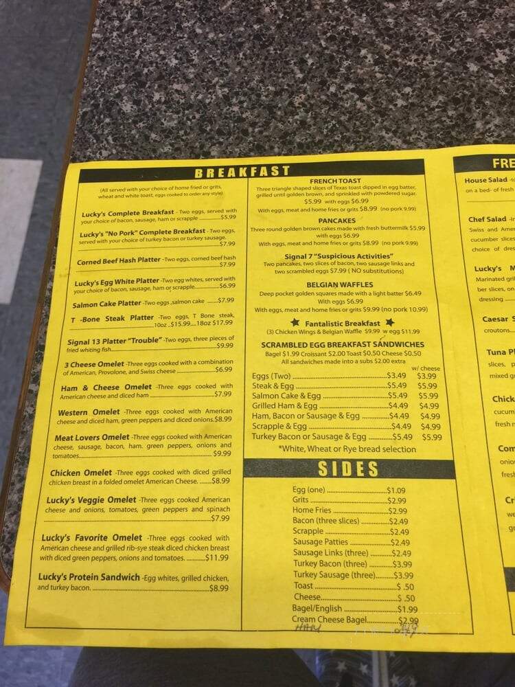 Lucky's Grille - Capitol Heights, MD menu_pic