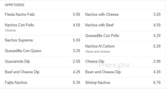 La Fiesta Mexican Restaurant - Union City, GA menu_pic