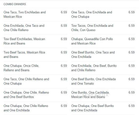 La Fiesta Mexican Restaurant - Union City, GA menu_pic