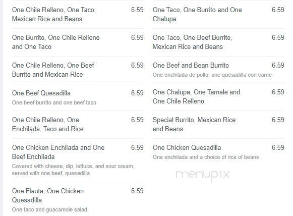 La Fiesta Mexican Restaurant - Union City, GA menu_pic