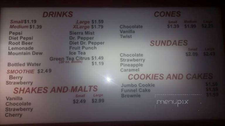 Ford's Drive In - Saint Joseph, MO menu_pic