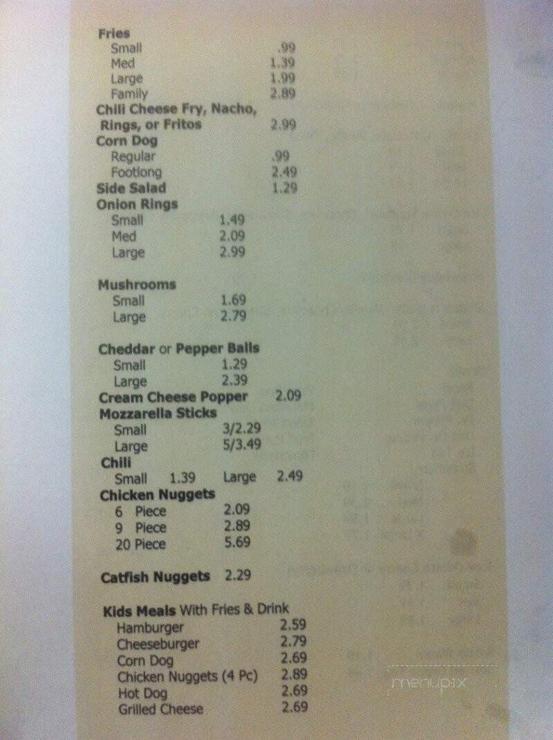 Ford's Drive In - Saint Joseph, MO menu_pic