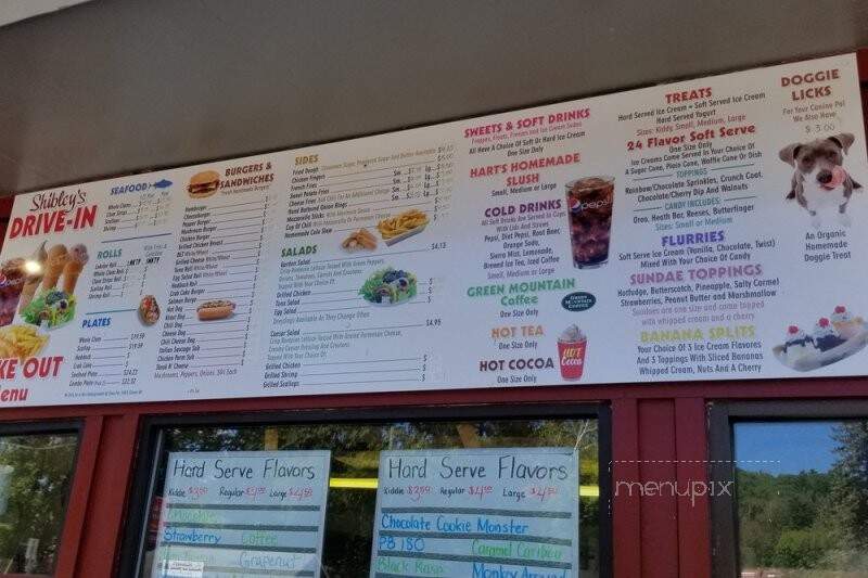 Shibley's Soft & Hard Ice Crm - Alton Bay, NH menu_pic