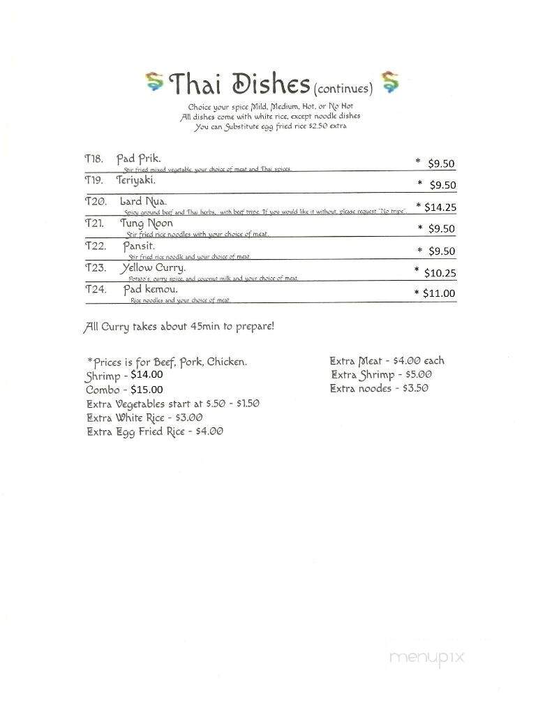 Saeng's Orient - Clovis, NM menu_pic