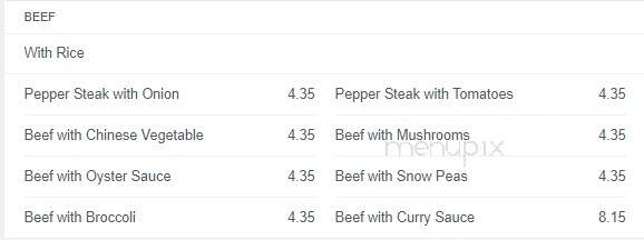China Buffet - Ellwood City, PA menu_pic