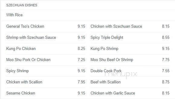 China Buffet - Ellwood City, PA menu_pic