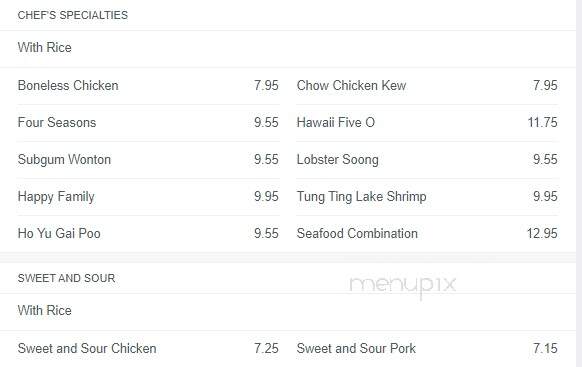 China Buffet - Ellwood City, PA menu_pic