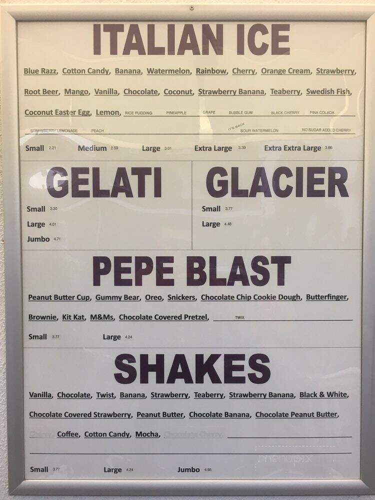 Pepe's - Mount Carmel, PA menu_pic