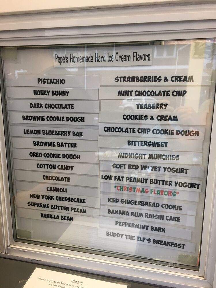 Pepe's - Mount Carmel, PA menu_pic