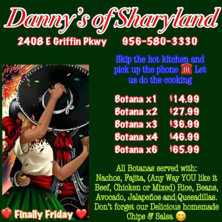 Danny's Mexican Restaurant - Mission, TX menu_pic