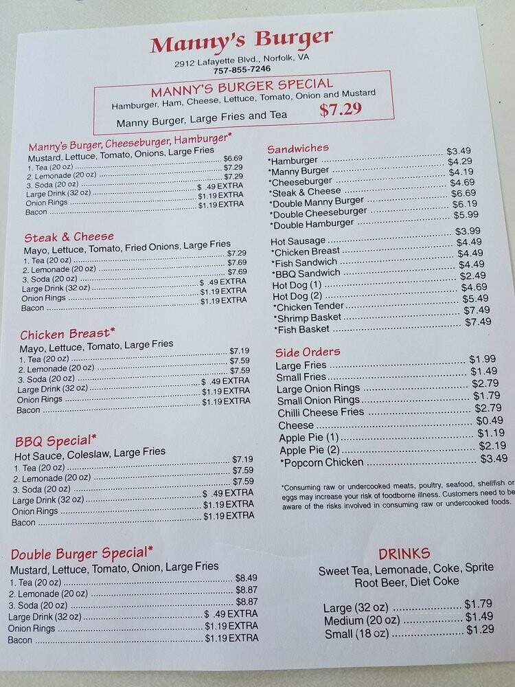 Manny's Burger - Norfolk, VA