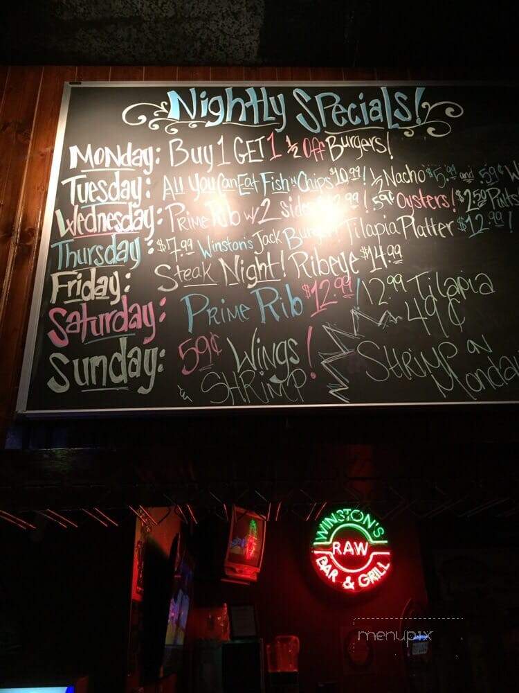 Winston's Raw Bar & Grill - Chesapeake, VA menu_pic
