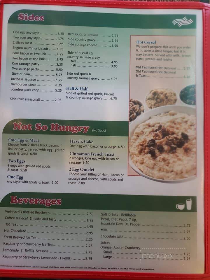 Hazels Good Eats - Clarkston, WA menu_pic