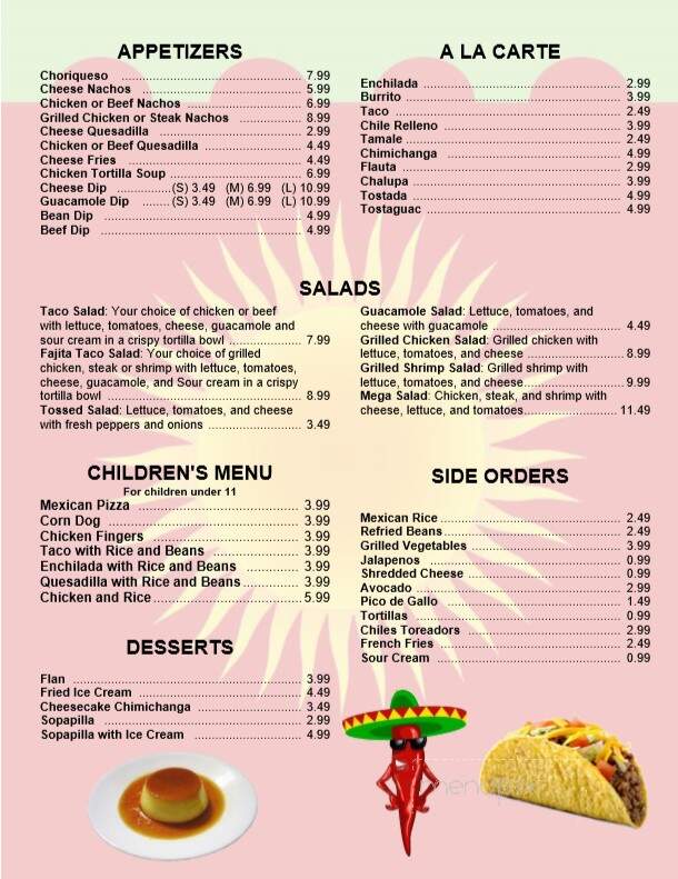 La Placita Mexican Restaurant - Madison, AL menu_pic