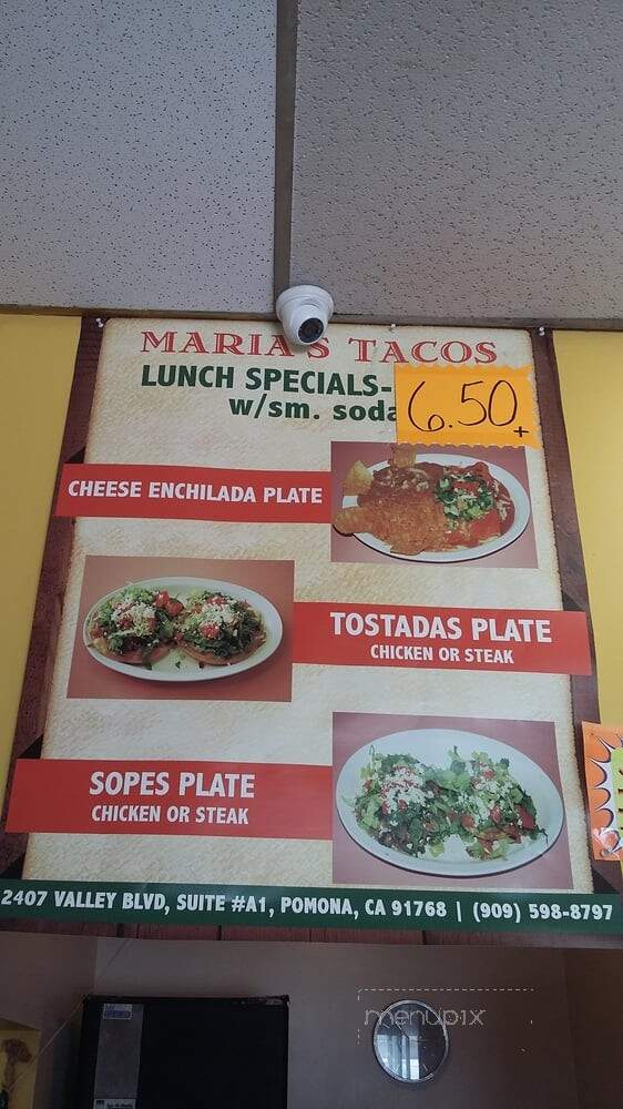 Maria's Tacos - Pomona, CA menu_pic
