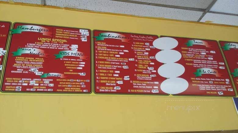Maria's Tacos - Pomona, CA menu_pic