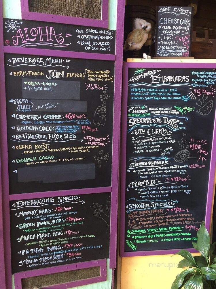 Roots Alchemy - Hawi, HI menu_pic