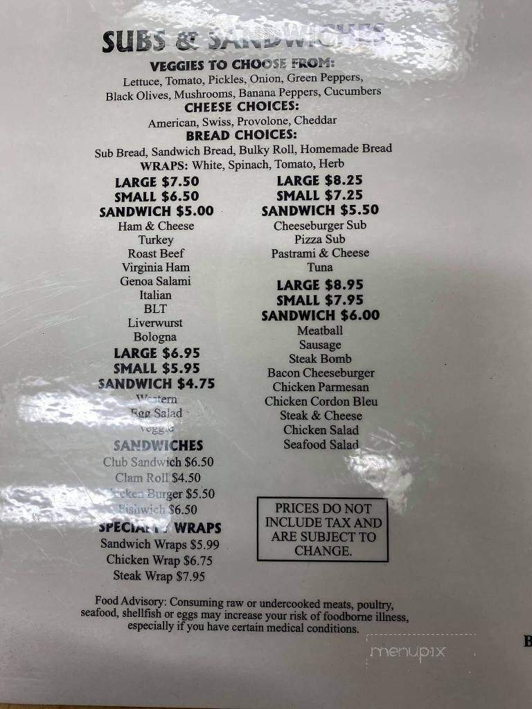 Bliss Village Store & Deli - Bradford, VT menu_pic