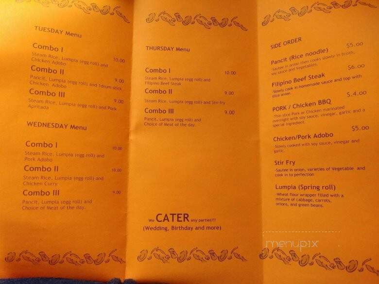 Lutong Pinoy - Ellensburg, WA menu_pic